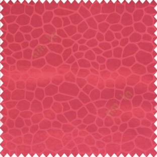 Red color geometric stone circles water flowing texture self design poly fabric main curtain